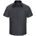 thumbnail image 1 of Red Kap Men's Short Sleeve Performance Plus Shop Shirt, Charcoal with Black Mesh, 2X-Large, 1 of 4