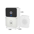 thumbnail image 3 of Intelligent Wireless Video Doorbell, Visual Doorbell, Home Intercom, HD Night Vision, WiFi, Rechargeable, Security Doorphone, Two-Way Call, Motion Detection, Voice Change, Easy Installation, 3 of 7