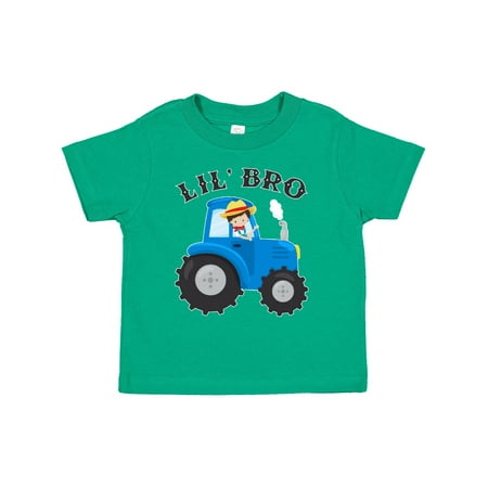 

Inktastic Farmer Tractor Little Bro Gift Toddler Boy Girl T-Shirt