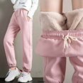 thumbnail image 2 of Pantalones gruesos de forro polar para mujer, pantalón Harlan informal, Pantalones rectos versátiles, pantalones de chándal cálidos hasta el tobillo, moda, nuevo, 2 of 3
