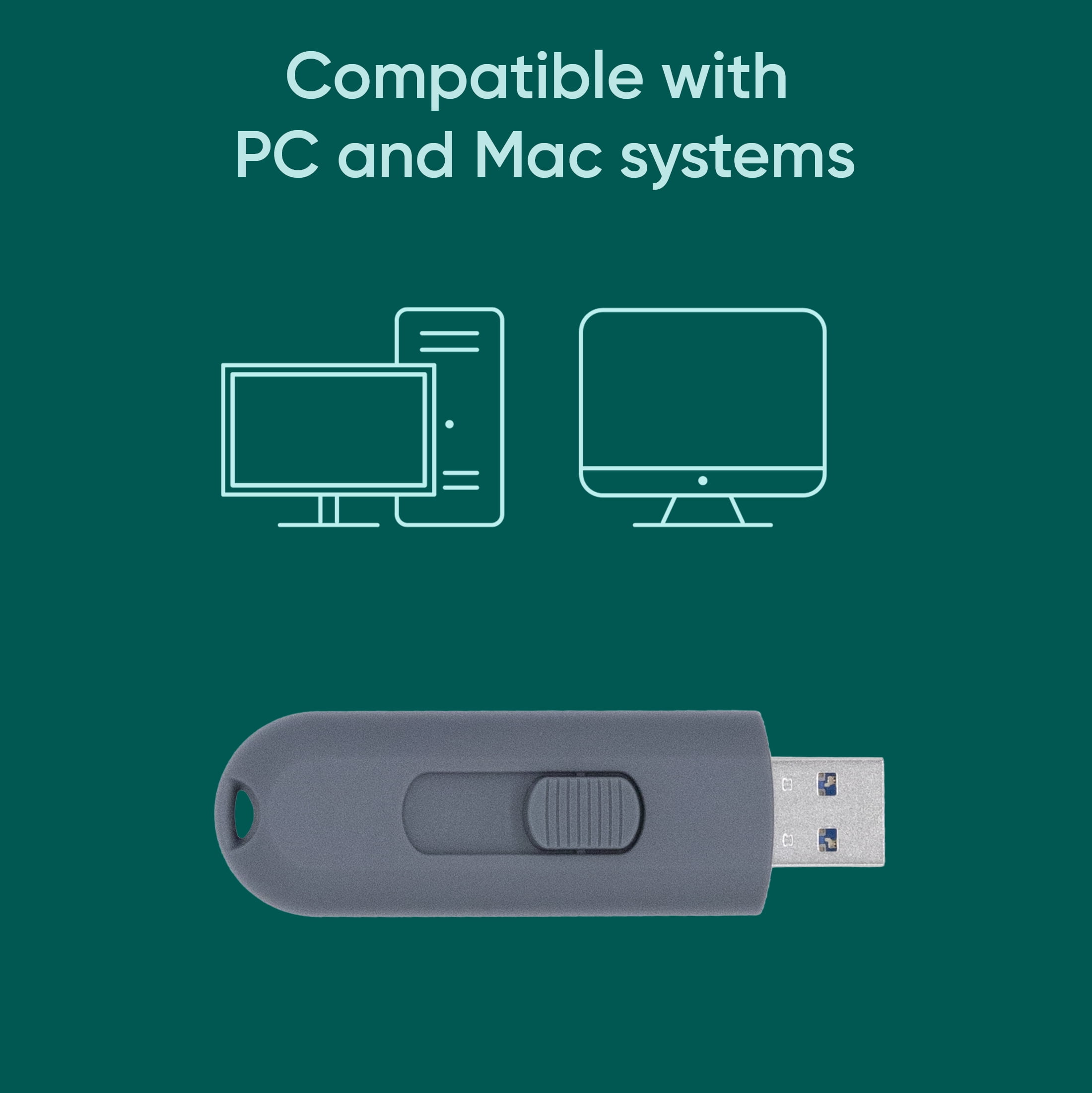 onn. USB 3.0 Flash Drive for Tablets and Computers, 128 GB Capacity