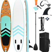 Inflatable Stand Up Paddle Board (6 Inches Thick), Backpack, Non-Slip Deck,Fins, Adjustable Paddle|surfboard, ,