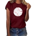 thumbnail image 2 of Trendfront Womens Distressed Baseball Graphic Tee Sports T Shirt Crewneck Short Sleeve Softball Game Day Fan Gifts Summer Casual Tops, 2 of 5