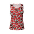 thumbnail image 3 of Picia Cute Tomato Pattern Women's Workout Tank Top,Breathable Activewear,Slim Fit Athletic Top,Versatile Workout Moisture-wicking top-Large, 3 of 9