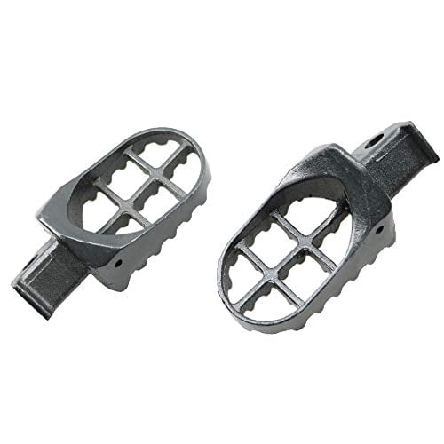 Grey Dirt Bike Off Road Steel Foot Pegs Pedal Pads For Suzuki RM85/85L DR-Z125/125L 2003-2006