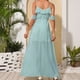 thumbnail image 4 of Vestidos de verano para mujer Vestidos con hombros descubiertos Vestido maxi alto bajo fluido casual Pompotops  ghjkhdj11847, 4 of 9