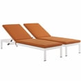 thumbnail image 2 of Shore Set of 2 Outdoor Patio Aluminum Chaise with Cushions, 2 of 7
