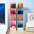 thumbnail image 3 of RXIRUCGD Pen Organizer, Desk Organization, Cute Desk Pencil Markers Holder Storage Box Multi-Functional Stationary Desktop Cup Organizers for Home Room / Office / School Art Supply Beige, 3 of 7