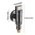 thumbnail image 2 of 0.98*3.74 Inch Angle Stop Valve, Turn Water Shut Off Valves, Nominal Compression Inlet, Compression Outlet Shut-off Valve for Bathroom Toilet Kitchen Shower Plumbing, 2 of 5