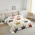 thumbnail image 2 of Queen and King Bedding Sets Queen Crown Duvet Insert,Beige Duvet Set Luxury Gorgeous Princess Bedding Comforters & Sets Cartoon Colorful Bedroom Decor,Soft 3 Piece, 2 of 5