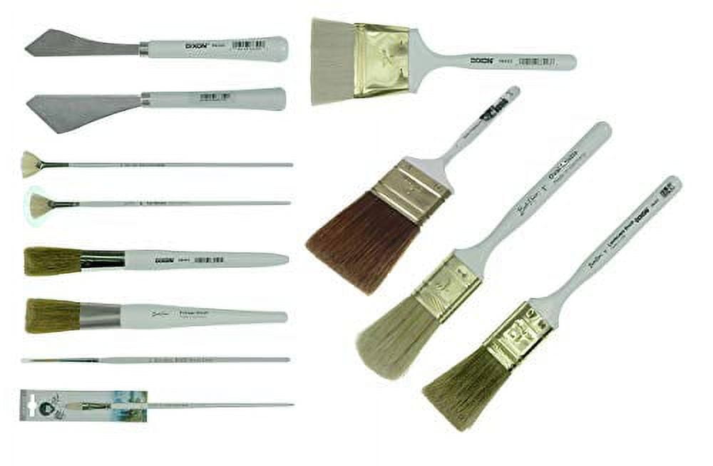 Baker Ross AW592 Easy-Grip Paint Brushes (Pack of 10), Assorted