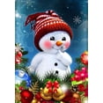 thumbnail image 1 of Lindo kit de pintura de diamante de Navidad de muñeco de nieve, kit de arte de diamante de muñeco de nieve para adultos, pintura de invierno 5D, con diamante completo, para padres y niños, decoración, 1 of 5