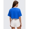 thumbnail image 2 of Remera CRZ YOGA Crop Top de Algodón Pima Manga Corta Azul M, 2 of 5