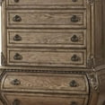 thumbnail image 4 of Six Drawer Chest With Antique Handles & Scrolled Legs, Vintage Oak Finish, 4 of 6