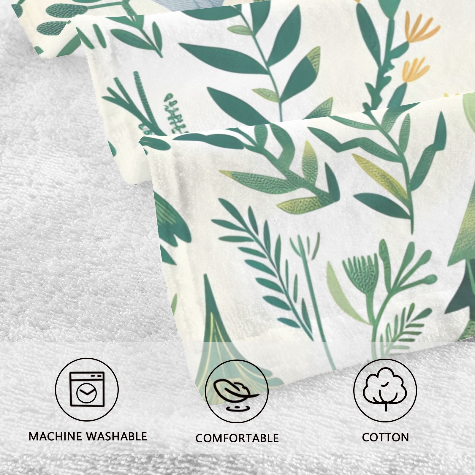 Trees Hand Towels Cotton Bath Towels Large Face Towels Absorbent for Bathroom 2 Packs
