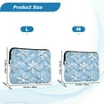 thumbnail image 4 of FORMRS 13-13.3 inch Laptop Sleeve Case Soft Carrying Quilted Computer Bag Cover, Blue Snowflake, 4 of 7
