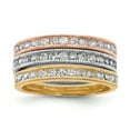 thumbnail image 1 of Bagues en Argent Sterling 925 Vermeil Poli Trio Zircon Cubique, 1 of 2