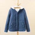 thumbnail image 3 of Chaqueta de algodón con capucha de estilo coreano grueso de otoño e invierno, chaqueta de pan de manga larga para mujer, chaqueta de algodón estilo universitario, 3 of 4