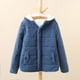 thumbnail image 2 of Chaqueta de algodón con capucha de estilo coreano grueso de otoño e invierno, chaqueta de pan de manga larga para mujer, chaqueta de algodón estilo universitario, 2 of 4