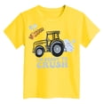 thumbnail image 4 of Karoyedx T Shirts for Boys Toddler T-Shirts Boys Short Sleeve Truck Tees Cotton Casual Graphic Crewneck Summer Top for Kids Yellow Size,9-10 Years, 4 of 4