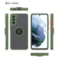 thumbnail image 6 of CoverON For Samsung Galaxy S21 FE Phone Case, Ring Holder Kickstand Magnetic Mount Clear Hard Back Cover Rubber Bumper, Army Green, 6 of 8