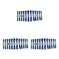 thumbnail image 2 of Minnieouse 24 piezas de uñas postizas prensa en puntas de uñas postizas de envoltura completa estampado azul Type1 NO1, 2 of 6