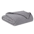 thumbnail image 3 of Brooklyn Loom Marshmallow Sherpa Grey Twin XL Blanket 100% Polyester Microfiber Plush,  Solid Casual themed, Adult Bedding, OEKO-TEX Certified, 3 of 10