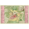thumbnail image 2 of Roth 32x23 Gold Ornate Wood Framed with Double Matting Museum Art Print Titled - Saint Petersburg Plan Russia - Roth 1776, 2 of 4
