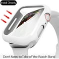 thumbnail image 3 of Compatible for Apple Watch Series SE2 /6 /5 /4 /SE 44mm Case with Screen Protector Accessories Slim Guard Thin Bumper Full Coverage Matte Hard Cover Defense Edge for iWatch Women Men GPS (White), 3 of 5