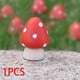 thumbnail image 5 of Seta roja en miniatura, accesorios decorativos para césped de jardín de hadas de acuario, escultura hecha a mano decoración de patio estatua seta Colco Hongo rojo, 5 of 8