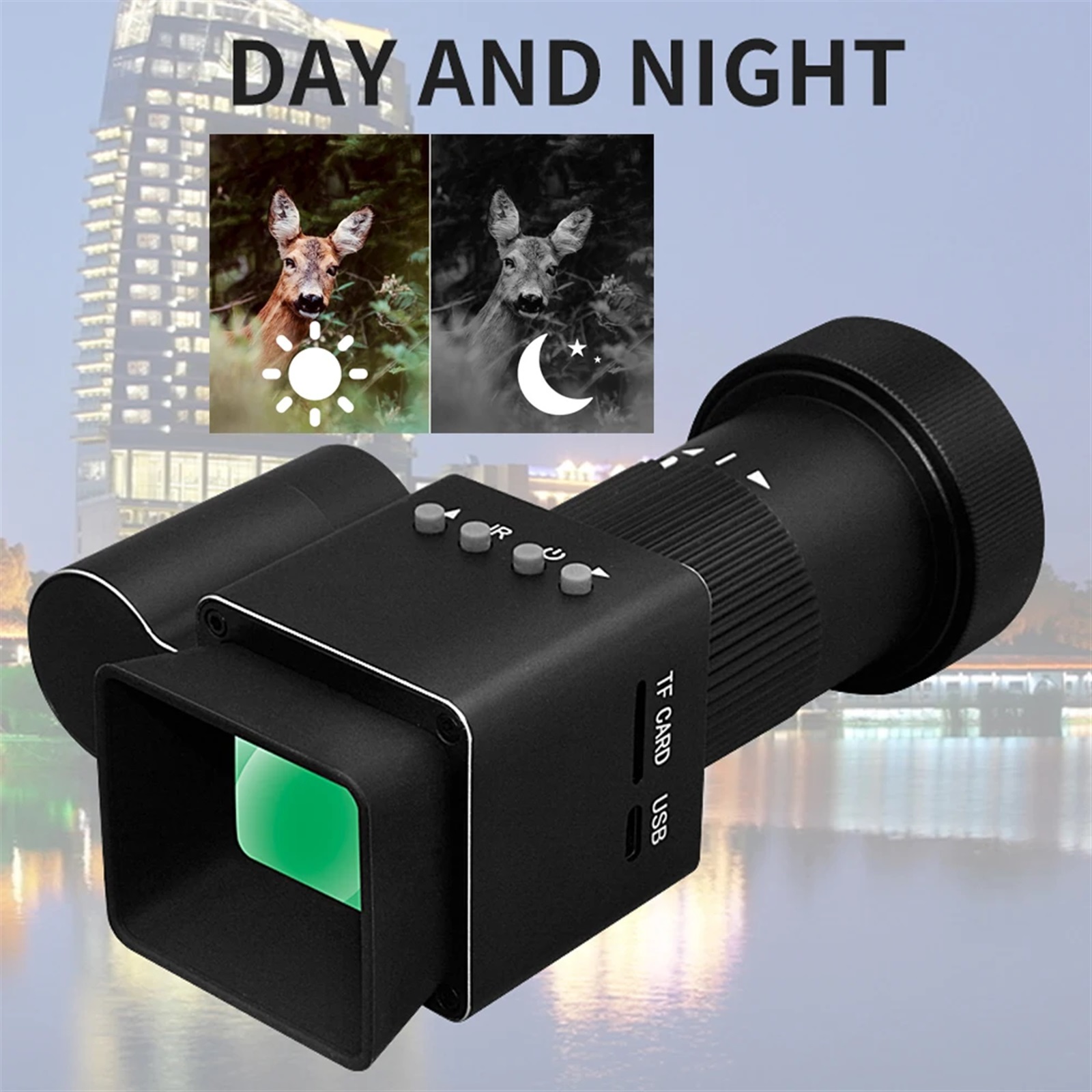 Digital Telescope 1080P Video Camera Infrared Night Vision Device 350m Photo Taking Video Recording for Outdoor Fishing Boating