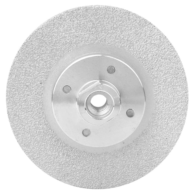 Hoja de sierra para corte de diamante n.° 46, 100 mm de diámetro, revestimiento de doble cara, soldadura al vacío, con brida M10, disco de pulido de primera calidad