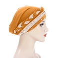 thumbnail image 4 of iHPH7 Head Wraps for Women Hair Turban Chemo Headwear for Women Cancer Headwear for Women Chemo Scarf for Women Head Wrap, Yellow One Size, 4 of 5