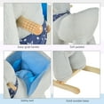 thumbnail image 6 of Qaba Kids Ride-On Rocking Horse Toy Bunny Rocker with Fun Play Music & Soft Plush Fabric for Children 18-36 Months, 6 of 10