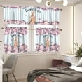 thumbnail image 2 of mayuai Eater Decorations Kitchen Curtain and Valances Happy Easter Bunny Rod Pocket Valance Curtain for Bedroom (54"x18"+27.5" 24" x2), 2 of 4