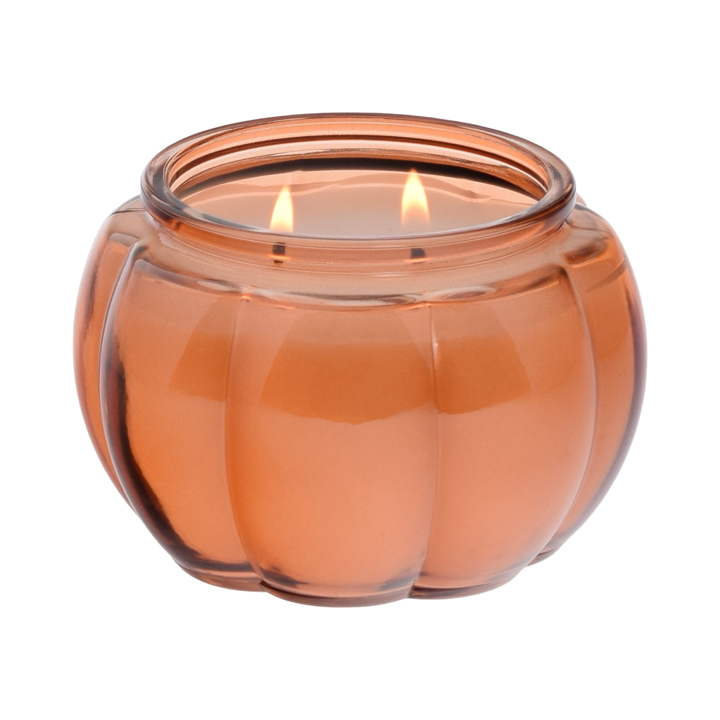 (2 pack) Better Homes & Gardens Pumpkin Snickerdoodle Swirl Scented 2-Wick Pumpkin Jar Candle 13.8oz