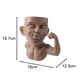 thumbnail image 5 of Plantas de maceta Resina Cara Macetas Arte Durable Artesanía Coleccionable Humano Cara divertida Flor Marrón Cola macetas de cara, 5 of 8