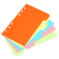 thumbnail image 1 of Unique Bargains 6.8x4.1' Binder Index Dividers, 4 Set 5 Tabs Cardboard Insertable Page for 6 Rings Binder, MultiColor, 1 of 6