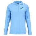thumbnail image 2 of Women's Cutter & Buck Powder Blue Kansas City Royals  Coastline Epic Comfort Eco Recycled Hoodie Raglan Long Sleeve, 2 of 3