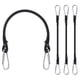 thumbnail image 1 of Cuerdas elásticas Uxcell de 11.8" con ganchos, 4 piezas, cuerda elástica pesada con ganchos de aleación de aluminio para camping y equipaje, color negro, 1 of 6