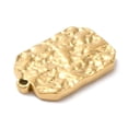 thumbnail image 3 of Ion Plating(IP) 304 Stainless Steel Pendants Textured Rectangle Charm Golden 25x16.5x3mm Hole: 1.4mm, 3 of 3