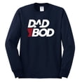 thumbnail image 2 of Wild Bobby, Funny Dad Bod Logo, Pop Culture, Men Long Sleeve Shirt, Navy, Large, 2 of 4
