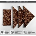 thumbnail image 4 of Vargottam Designer Cotton Canvas Napkins - Set of 12, 20-Inch, Warm Brown Tone Earthy Floral Print, Durable & Absorbent Cloth Napkins for Dining, Parties, and Home Decor - Machine Washable, 4 of 7