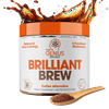 Mushroom Coffee Alternative Focus, Immunity, & Natural Energy Support, Cocoa Flavored, Brilliant Brew by the Genius Brand