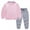 Pink, variant on UQJfacai Toddler Girls Clothes Baby Long Sleeve Crewneck Sweatshirt and Sweatpants Set 2 Piece Sweatsuit Set Fall Winter Outfits 1-11 Years