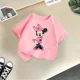 thumbnail image 3 of Linda camiseta informal de algodón de Minnie de Disney para niños, ropa de verano, moda urbana, camiseta de cuello redondo para niñas, camiseta deportiva para niños, 3 of 5