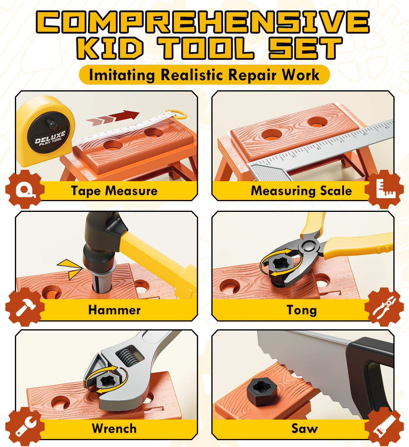 KWANITHINK 36-Piece Kids Tool Set with Electric Drill photo 7