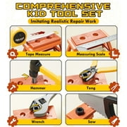 Kids Tool Set – Toddler Tool Set with Construction Vehicle & Electronic Toy Drill, Pretend Play Kids Toys, Toy Construction Tools for Kids Ages 3 4 5 6 7 8 Years Old (Black & Yellow)