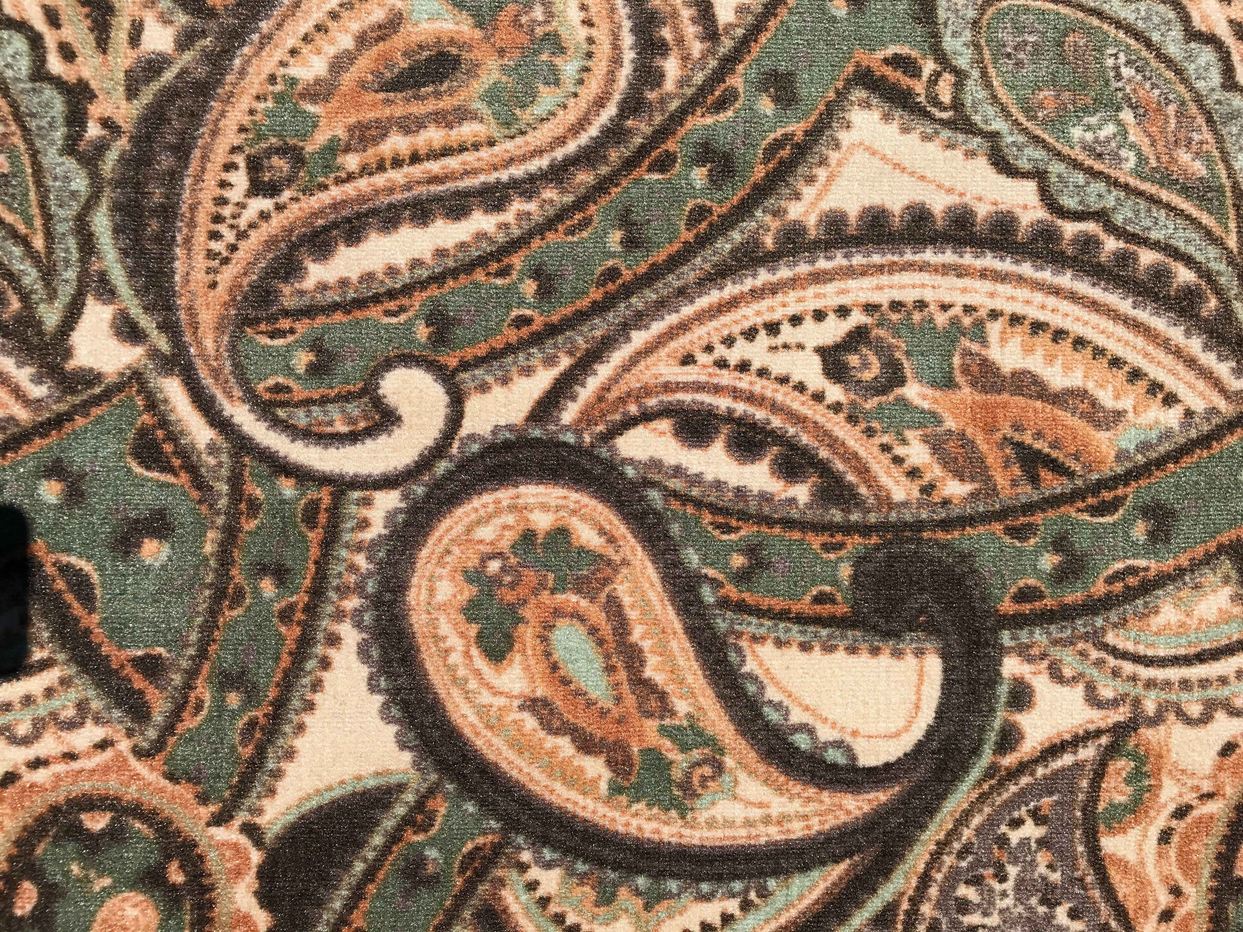 Silk & Sultans Agathe Collection Contemporary Beige Paisley Design Doormat 