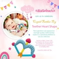 thumbnail image 4 of Teether BIGSPINACH Cupido Lazo de silicona con forma de corazón, color azul bebé, 4 of 6